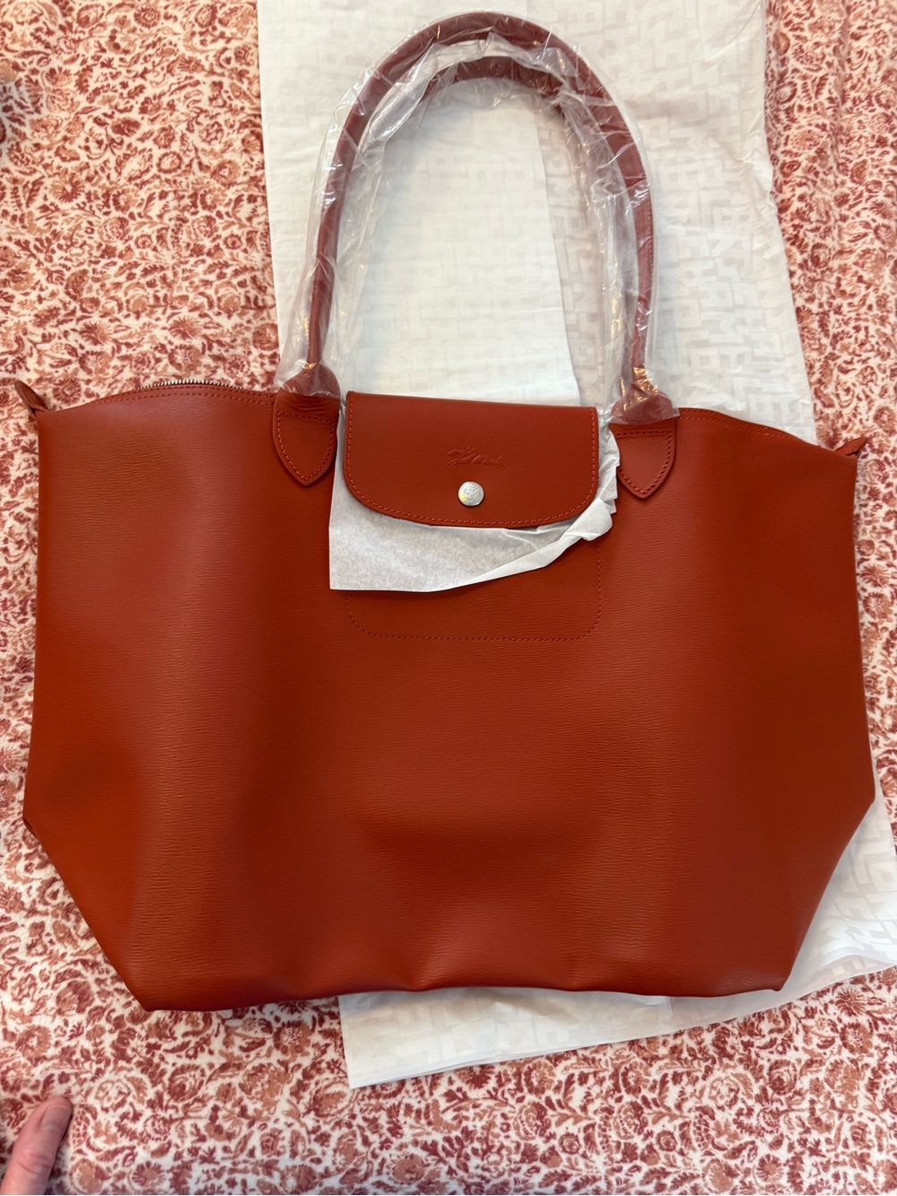 Longchamp Le Pliage City in Rust